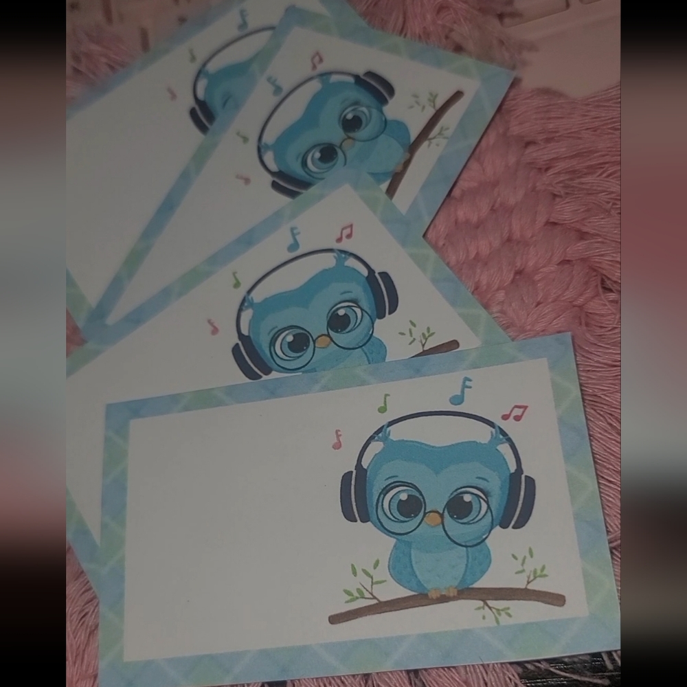 30 ct Cards Blank Space thank you cards blue